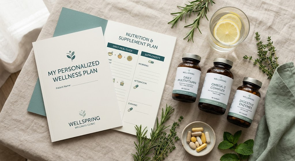 aiVitaPlan branded nutrition plan materials and supplement packaging